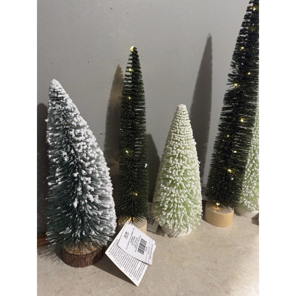 5Pcs Mini Christmas Trees Christmas Decor Artificial Brush Tree Decorations - Picture 2 of 13